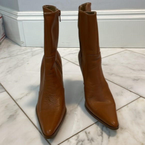 Wild Pair Serena cognac midcalf booties size 7.5 - Picture 4 of 11